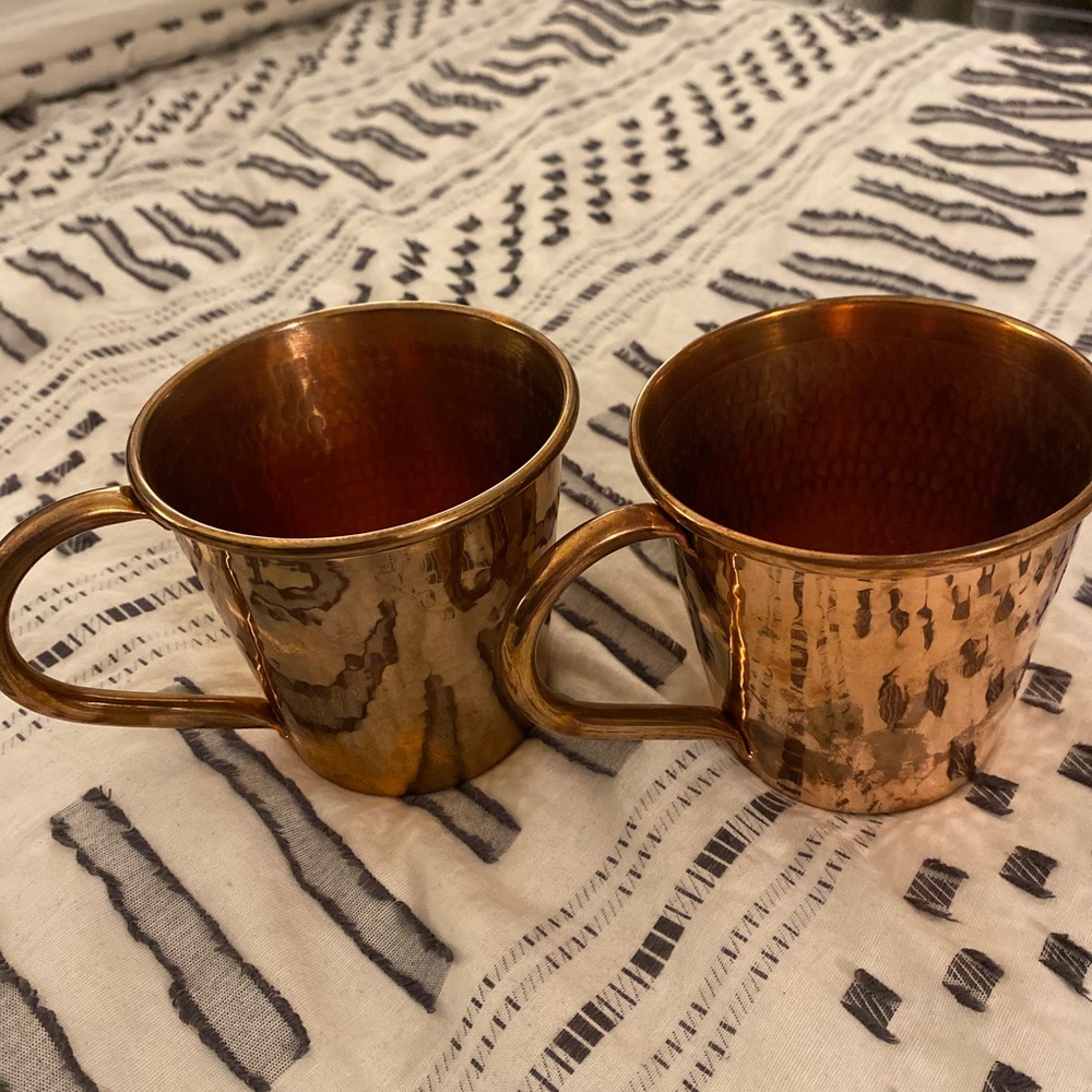 Set of Two Moscow Mule Copper Mugs Retail $40